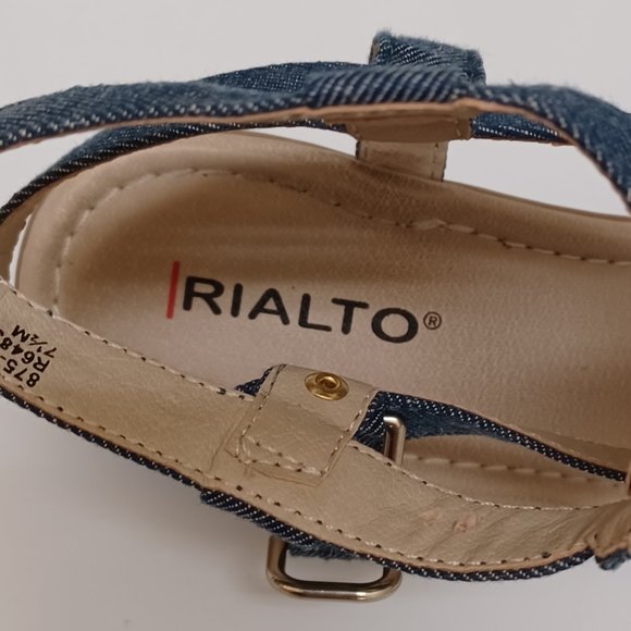 EUC Rialto Denim Gladiator Sandals Size 7.5 - Picture 5 of 6